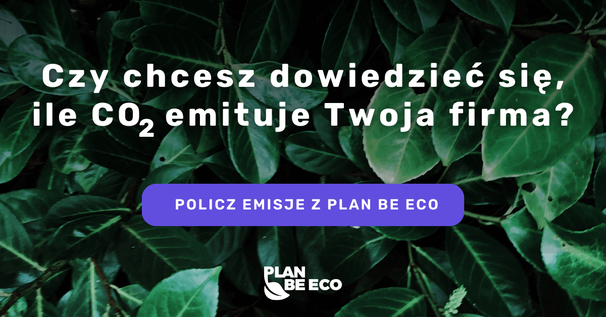 Policz ślad węglowy swojej firmy z Plan Be Eco. Liczenie emisji CO2 firmy